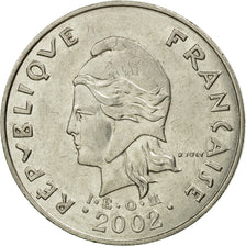 Coin, New Caledonia, 20 Francs, 2002, Paris, EF(40-45), Nickel, KM:12