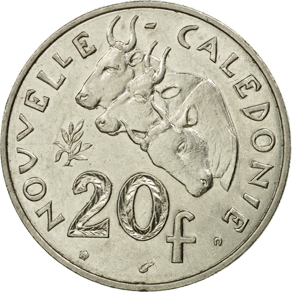 Coin, New Caledonia, 20 Francs, 2002, Paris, EF(40-45), Nickel, KM:12