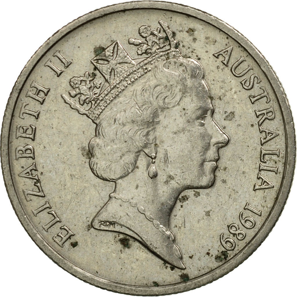 Coin, Australia, Elizabeth II, 5 Cents, 1989, VF(20-25), Copper-nickel, KM:80