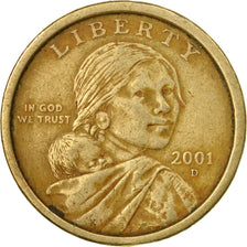 Coin, United States, Sacagawea Dollar, Dollar, 2001, U.S. Mint, Denver