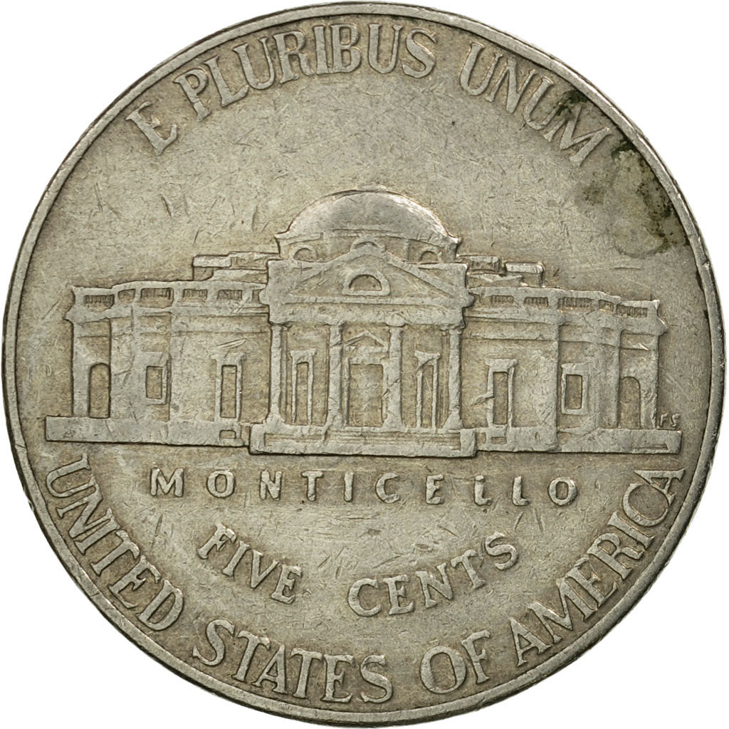 Moneda, Estados Unidos, Jefferson large facing portrait - Enhanced Monticello