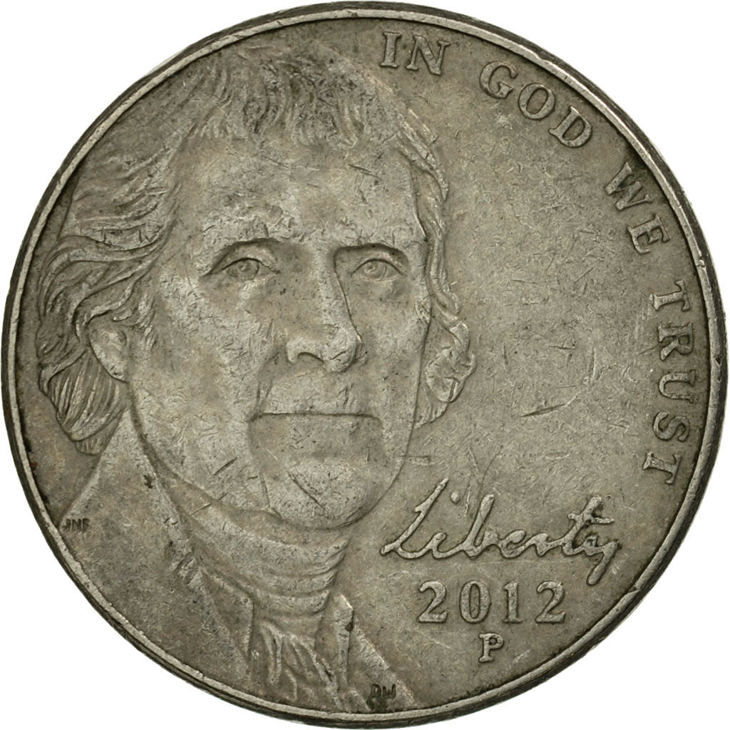 Moneta, USA, Jefferson large facing portrait - Enhanced Monticello Reverse, 5