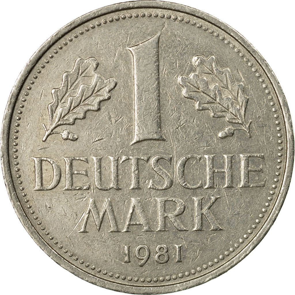 Coin, GERMANY - FEDERAL REPUBLIC, Mark, 1981, Hambourg, EF(40-45)