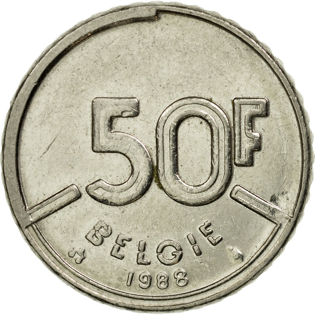Moneta, Belgio, Baudouin I, 50 Francs, 50 Frank, 1988, Brussels, Belgium, SPL-