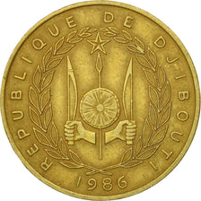 Coin, Djibouti, 20 Francs, 1986, Paris, EF(40-45), Aluminum-Bronze, KM:24