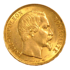 FRANCE, 20 Francs, 1852, Paris, MS(60-62), Gold, Gadoury #1060, 6.50