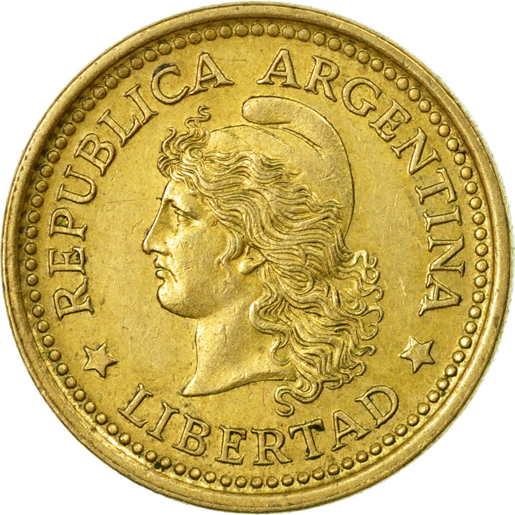 Coin, Argentina, 20 Centavos, 1970, EF(40-45), Aluminum-Bronze, KM:67