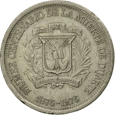 Coin, Dominican Republic, 25 Centavos, 1976, EF(40-45), Copper-nickel, KM:43