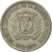 Coin, Dominican Republic, 25 Centavos, 1976, EF(40-45), Copper-nickel, KM:43