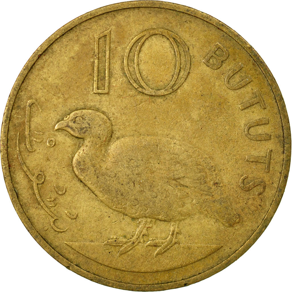Moneda, GAMBIA, LA, 10 Bututs, 1971, BC+, Níquel - latón, KM:10