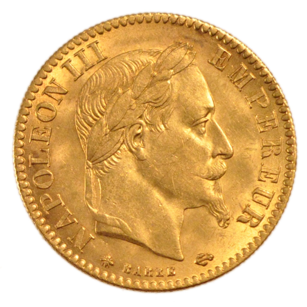 FRANCE, Napoléon III, 10 Francs, 1863, Paris, AU(55-58), Gold, Gadoury #1015, 3.
