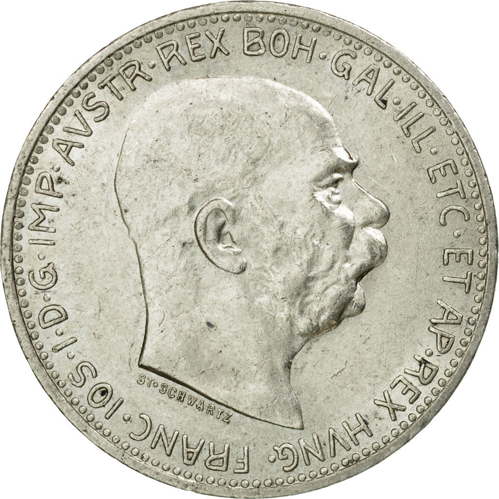 Coin, Austria, Franz Joseph I, Corona, 1915, AU(50-53), Silver, KM:2820