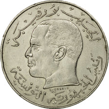 Coin, Tunisia, 1/2 Dinar, 1968, Paris, VF(30-35), Nickel, KM:291