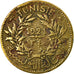 Monnaie, Tunisie, Anonymes, 2 Francs, 1921, Paris, TB+, Aluminum-Bronze, KM:248
