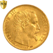 France, Napoleon III, 5 Francs, 1855, Paris, gold, PCGS MS63, KM:783
