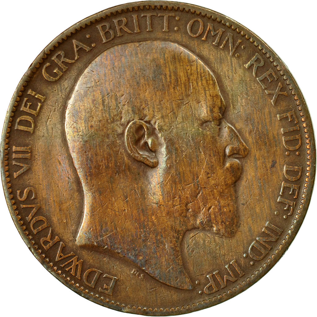 Coin, Great Britain, Edward VII, Penny, 1903, VF(30-35), Bronze, KM:794.2