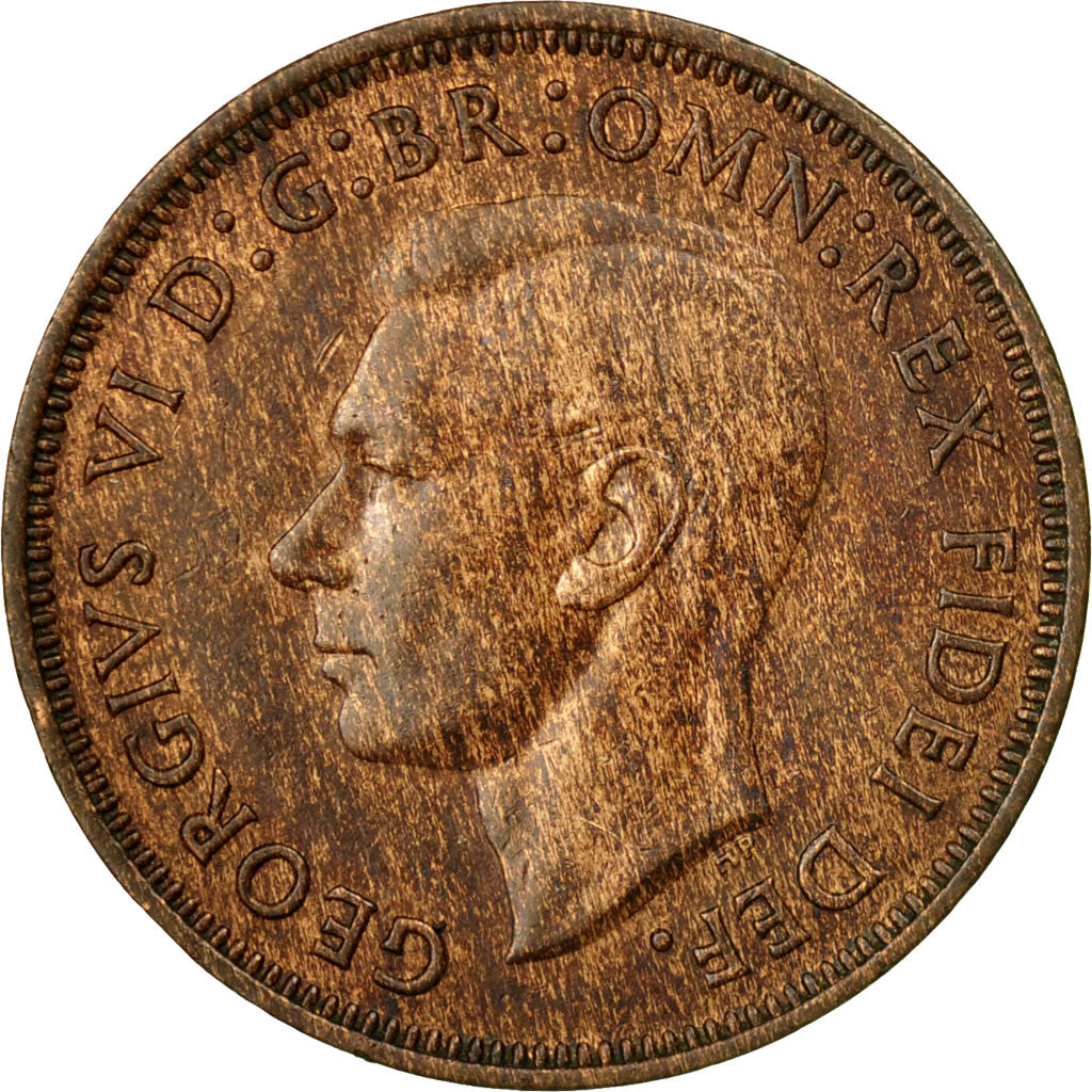 Coin, Great Britain, George VI, 1/2 Penny, 1950, VF(30-35), Bronze, KM:868