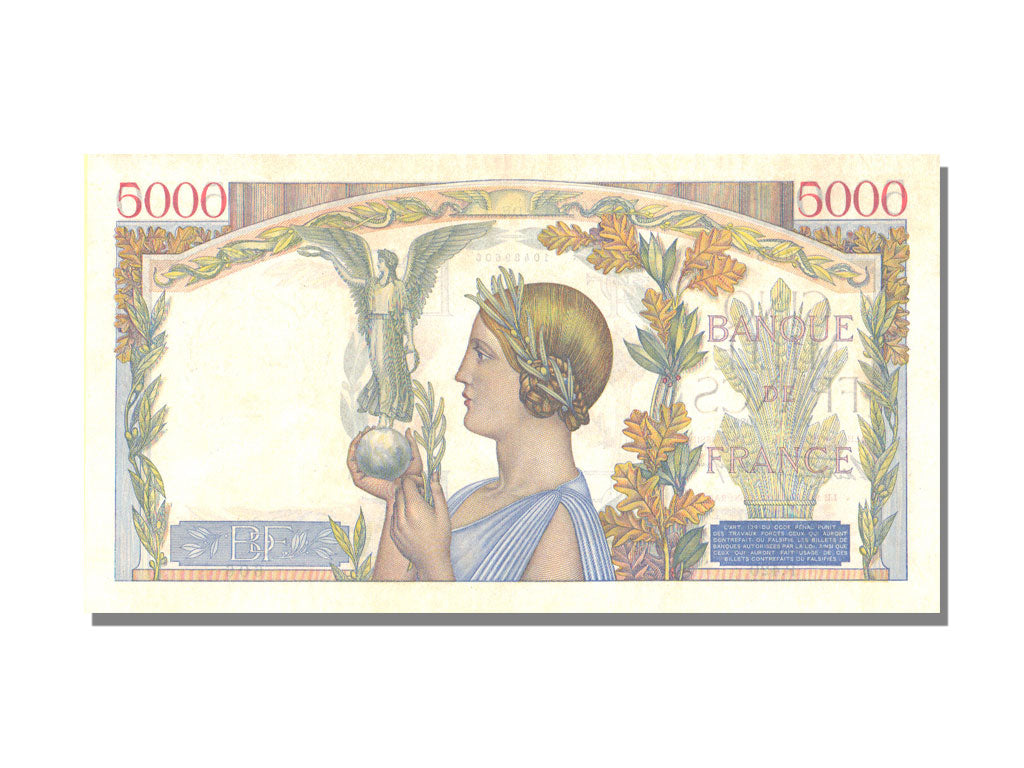 Billet, France, 5000 Francs, 5 000 F 1934-1944 ''Victoire'', 1939, 1939-10-19