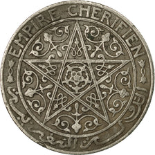 Coin, Morocco, Yusuf, Franc, 1921, bi-Bariz, Paris, EF(40-45), Nickel, KM:36.1