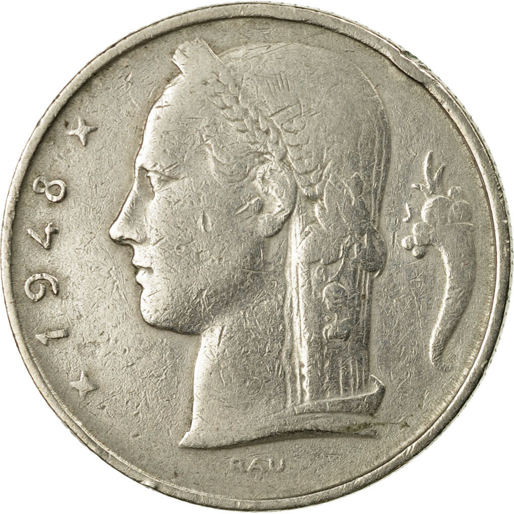 Monnaie, Belgique, 5 Francs, 5 Frank, 1948, TTB, Copper-nickel, KM:135.1