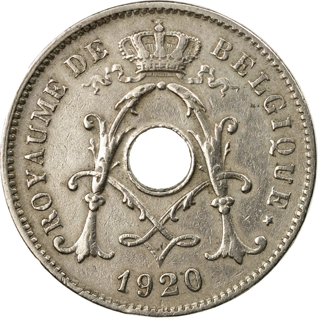 Coin, Belgium, 10 Centimes, 1920, EF(40-45), Copper-nickel, KM:85.2