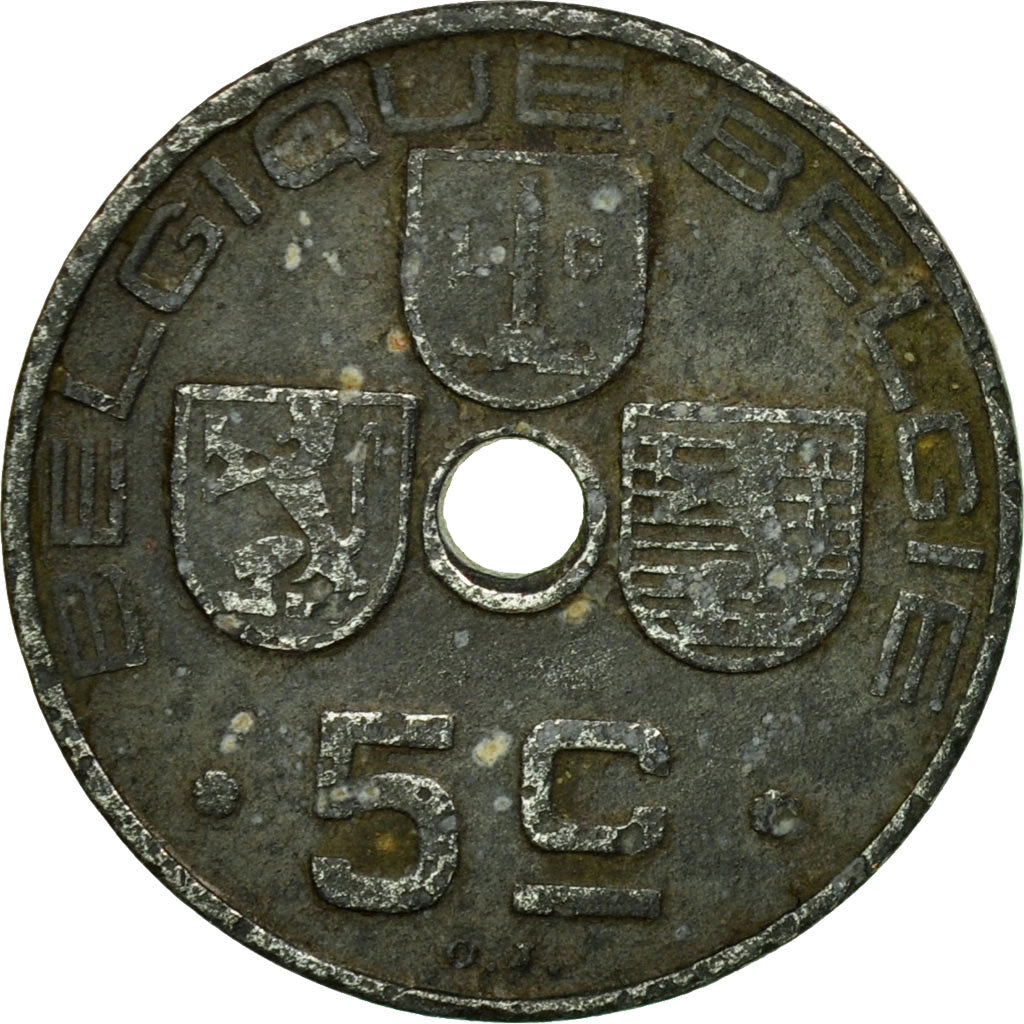 Coin, Belgium, 5 Centimes, 1943, VF(20-25), Zinc, KM:123
