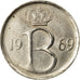 Moneda, Bélgica, 25 Centimes, 1969, Brussels, MBC, Cobre - níquel, KM:153.1
