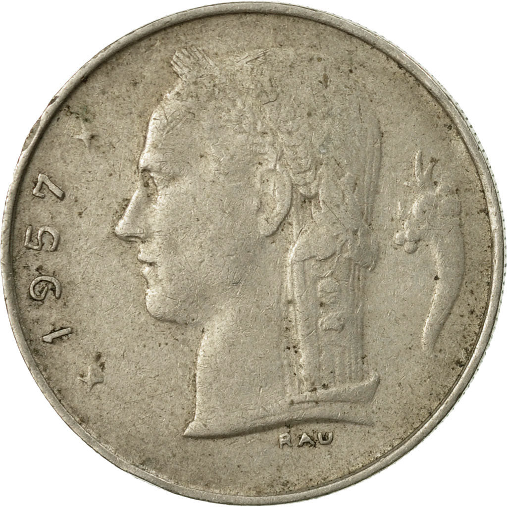 Coin, Belgium, Franc, 1957, F(12-15), Copper-nickel, KM:143.1