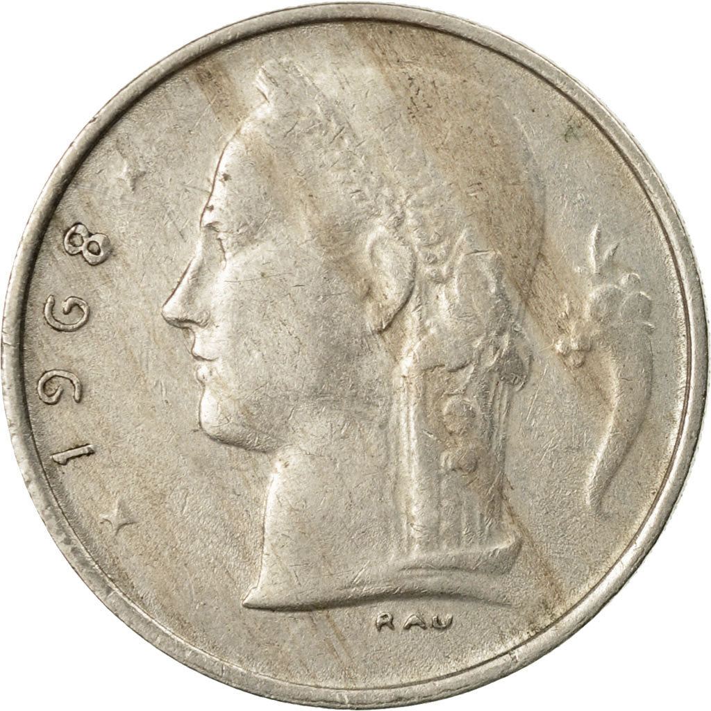 Coin, Belgium, Franc, 1968, EF(40-45), Copper-nickel, KM:142.1
