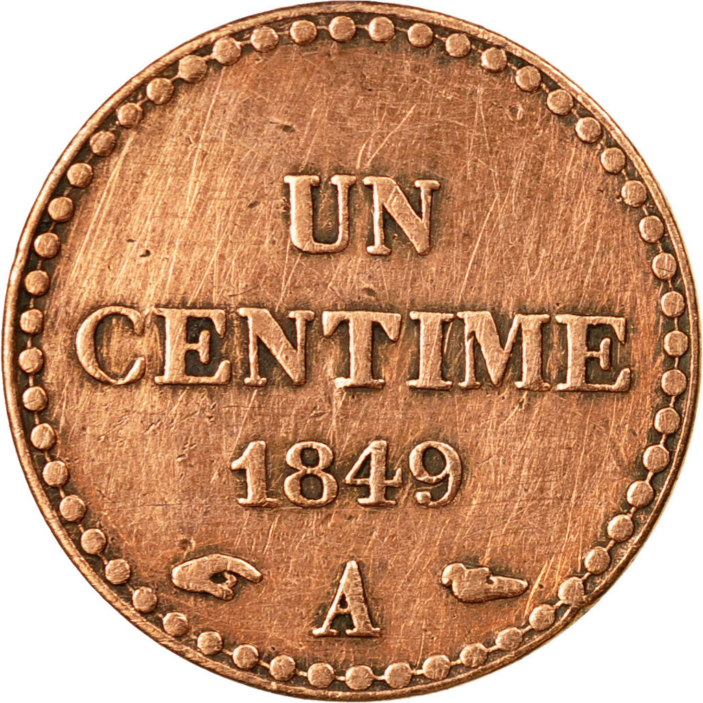 Coin, France, Dupré, Centime, 1849, Paris, EF(40-45), Bronze, KM:754, Le