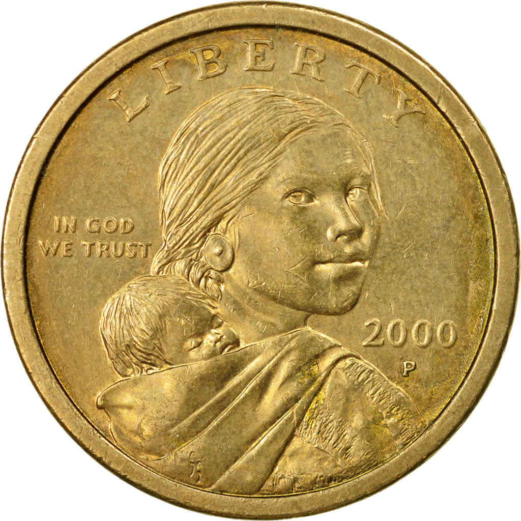 Coin, United States, Sacagawea Dollar, Dollar, 2000, U.S. Mint, Philadelphia