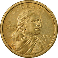 Coin, United States, Sacagawea Dollar, Dollar, 2000, U.S. Mint, Philadelphia