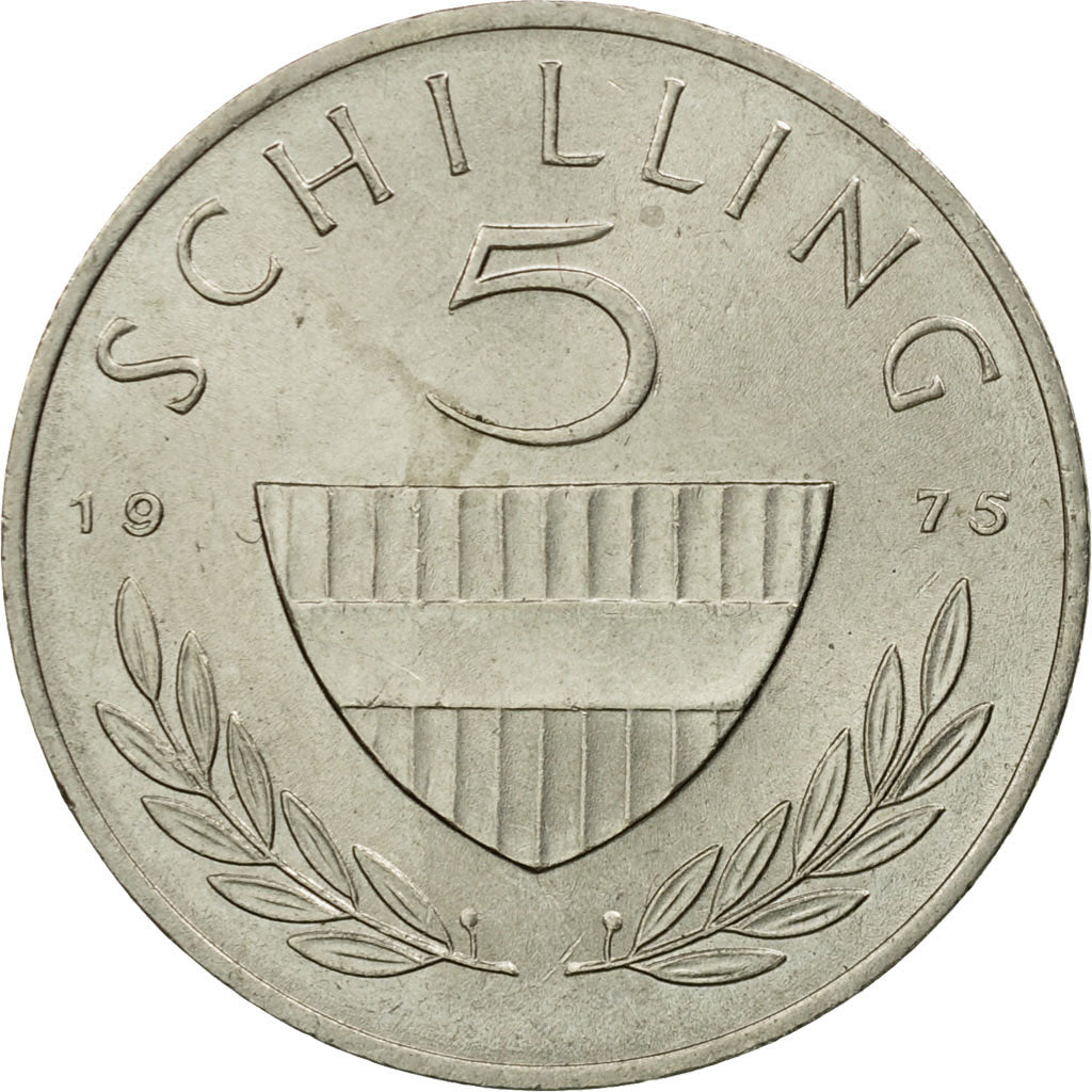 Coin, Austria, 5 Schilling, 1975, AU(55-58), Copper-nickel, KM:2889a