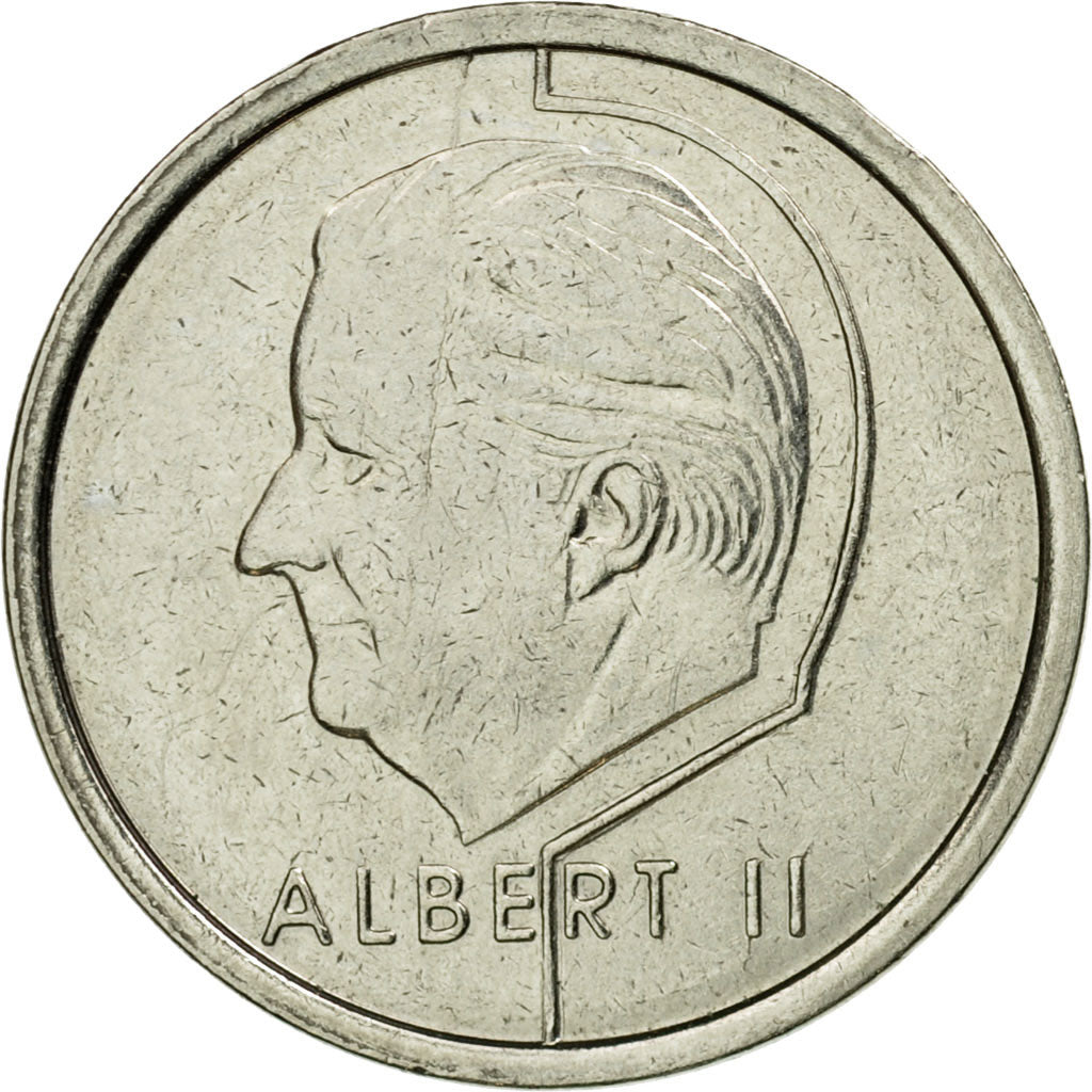 Coin, Belgium, Albert II, Franc, 1996, Brussels, EF(40-45), Nickel Plated Iron