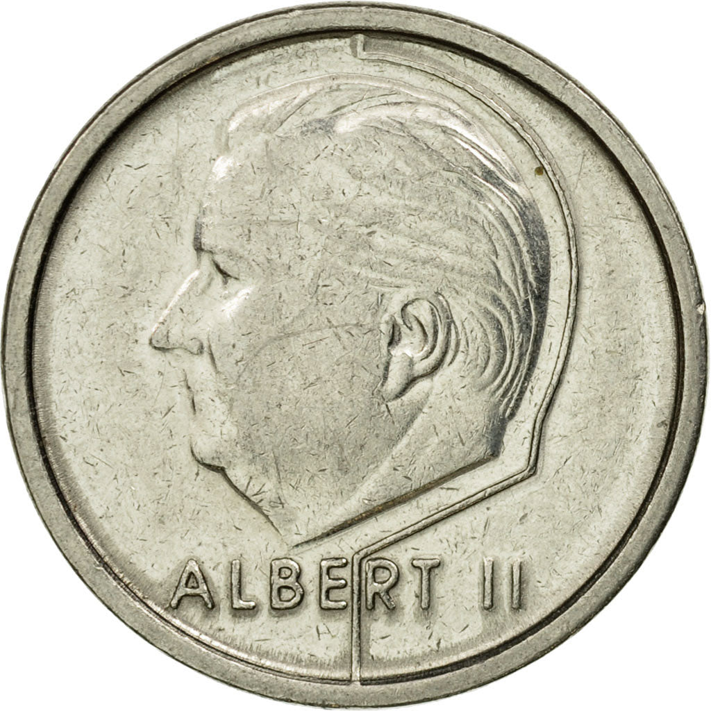 Coin, Belgium, Albert II, Franc, 1995, Brussels, EF(40-45), Nickel Plated Iron