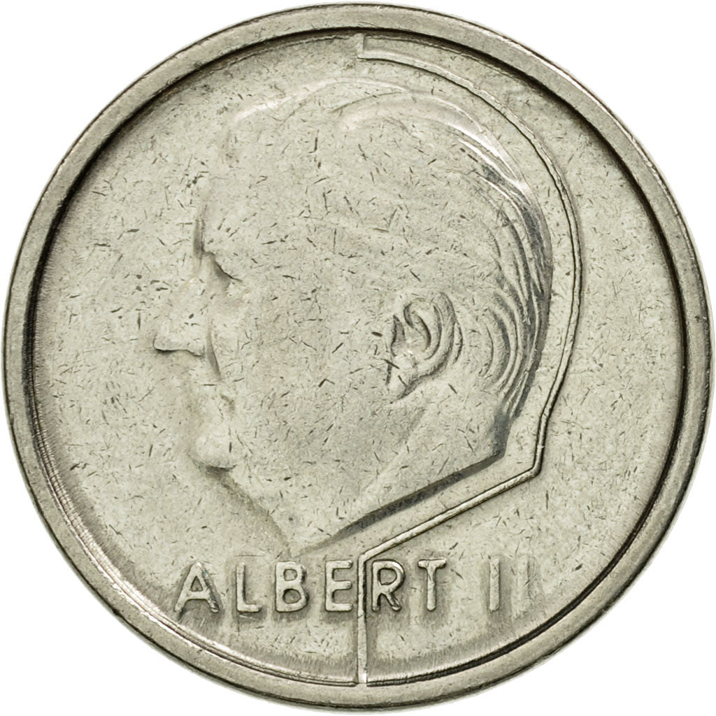 Coin, Belgium, Albert II, Franc, 1993, Brussels, EF(40-45), Nickel Plated Iron
