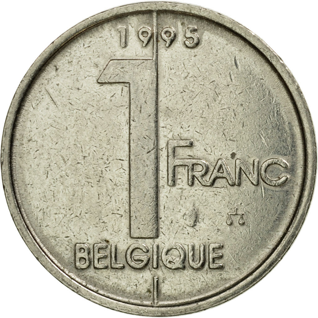Coin, Belgium, Albert II, Franc, 1993, Brussels, EF(40-45), Nickel Plated Iron