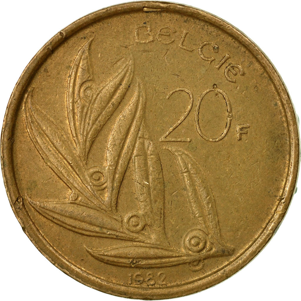 Münze, Belgien, 20 Francs, 20 Frank, 1982, SGE+, Nickel-Bronze, KM:160