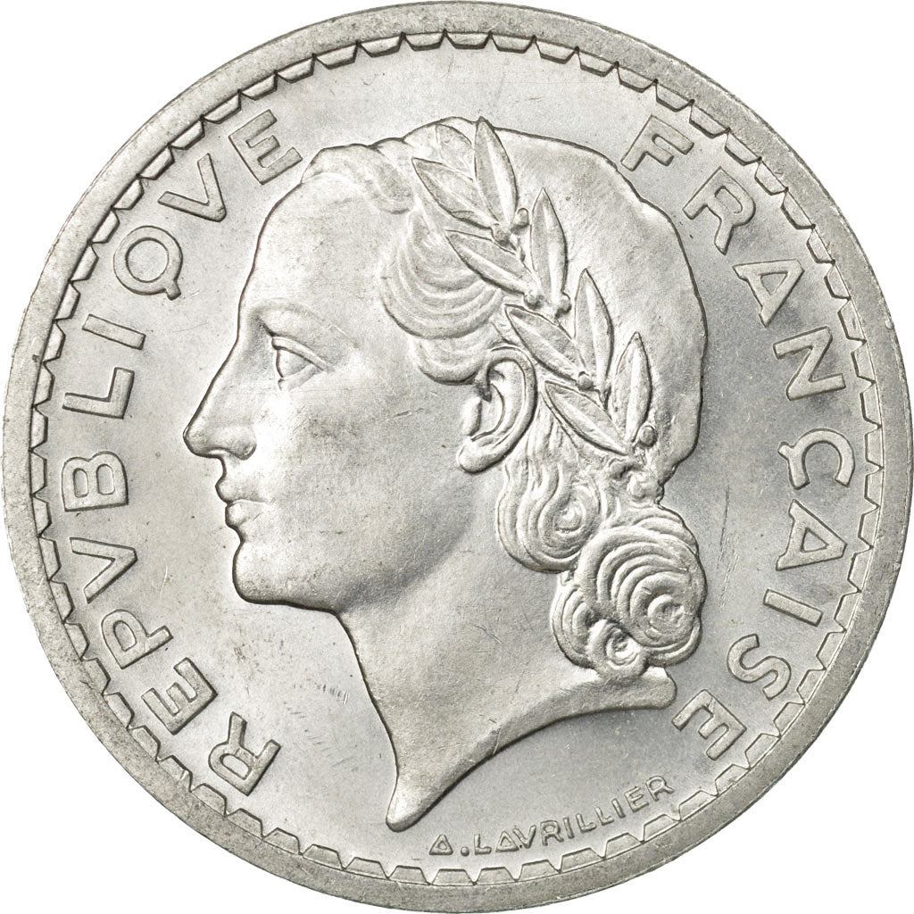 Moneta, Francia, Lavrillier, 5 Francs, 1946, Beaumont - Le Roger, BB+