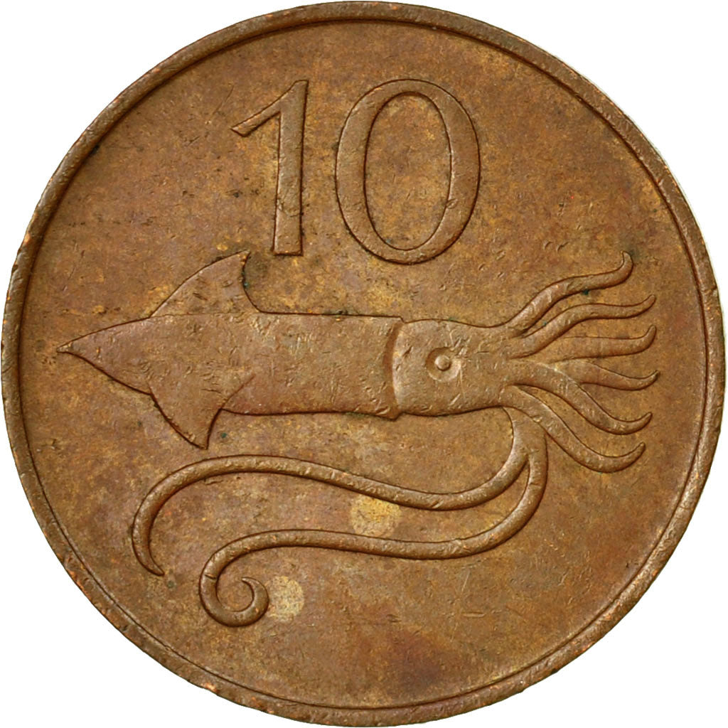 Coin, Iceland, 10 Aurar, 1981, VF(30-35), Bronze, KM:25