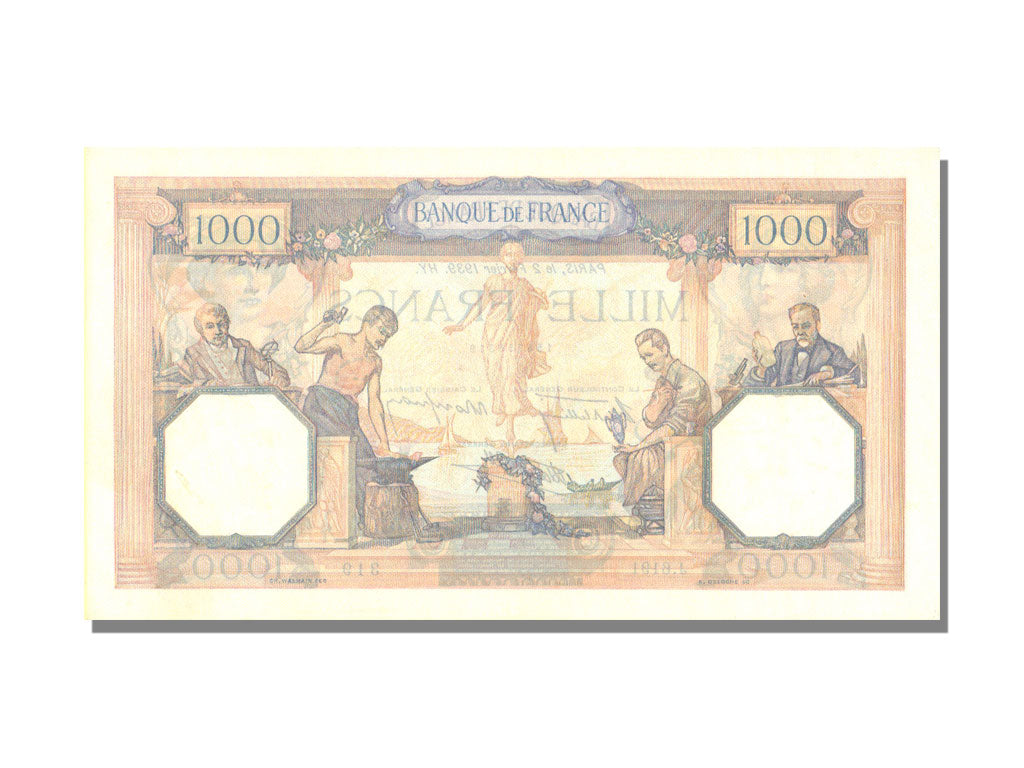 Francia, 500 Francs, 1 000 F 1927-1940 ''Cérès et Mercure'', 1939, KM:88c,...