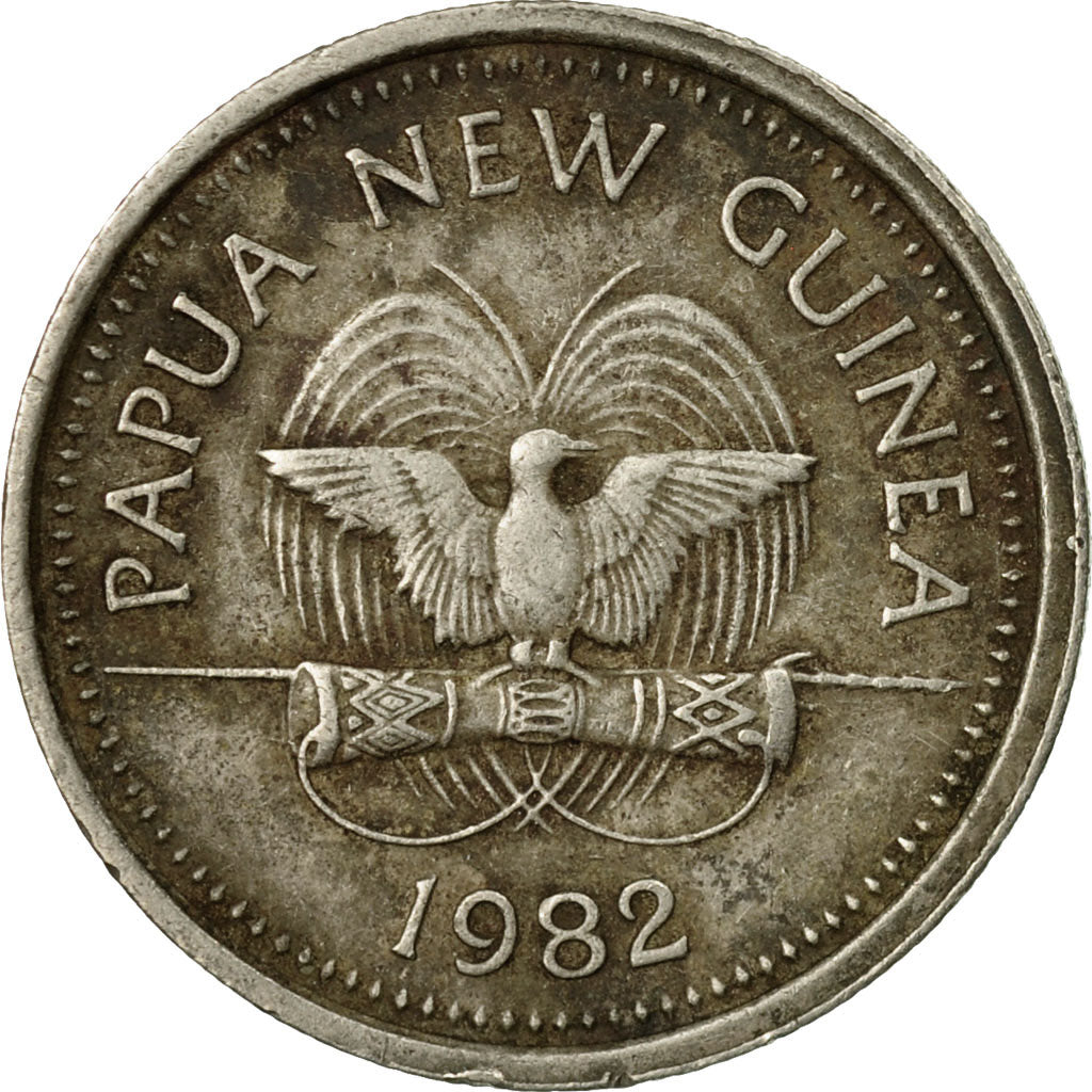Coin, Papua New Guinea, 5 Toea, 1982, EF(40-45), Copper-nickel, KM:3