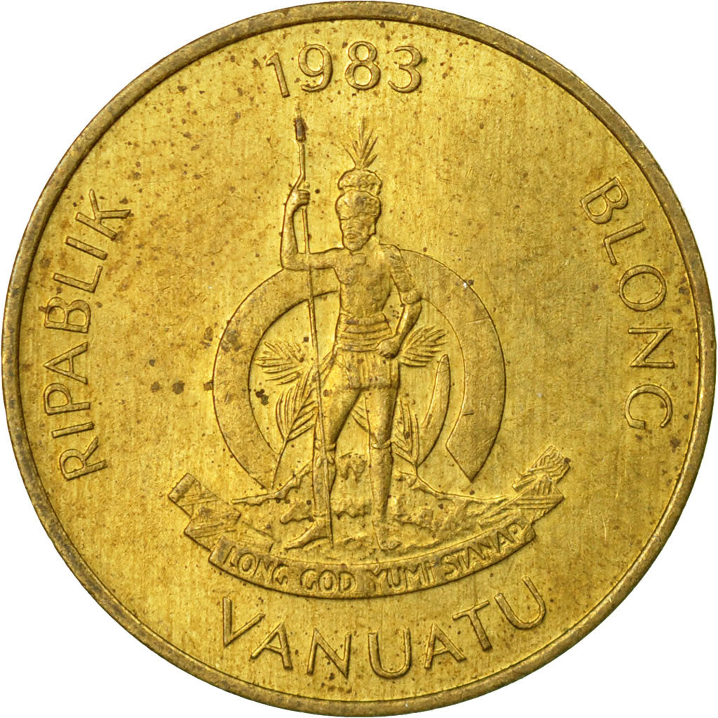 Coin, Vanuatu, 2 Vatu, 1983, British Royal Mint, VF(20-25), Nickel-brass, KM:4