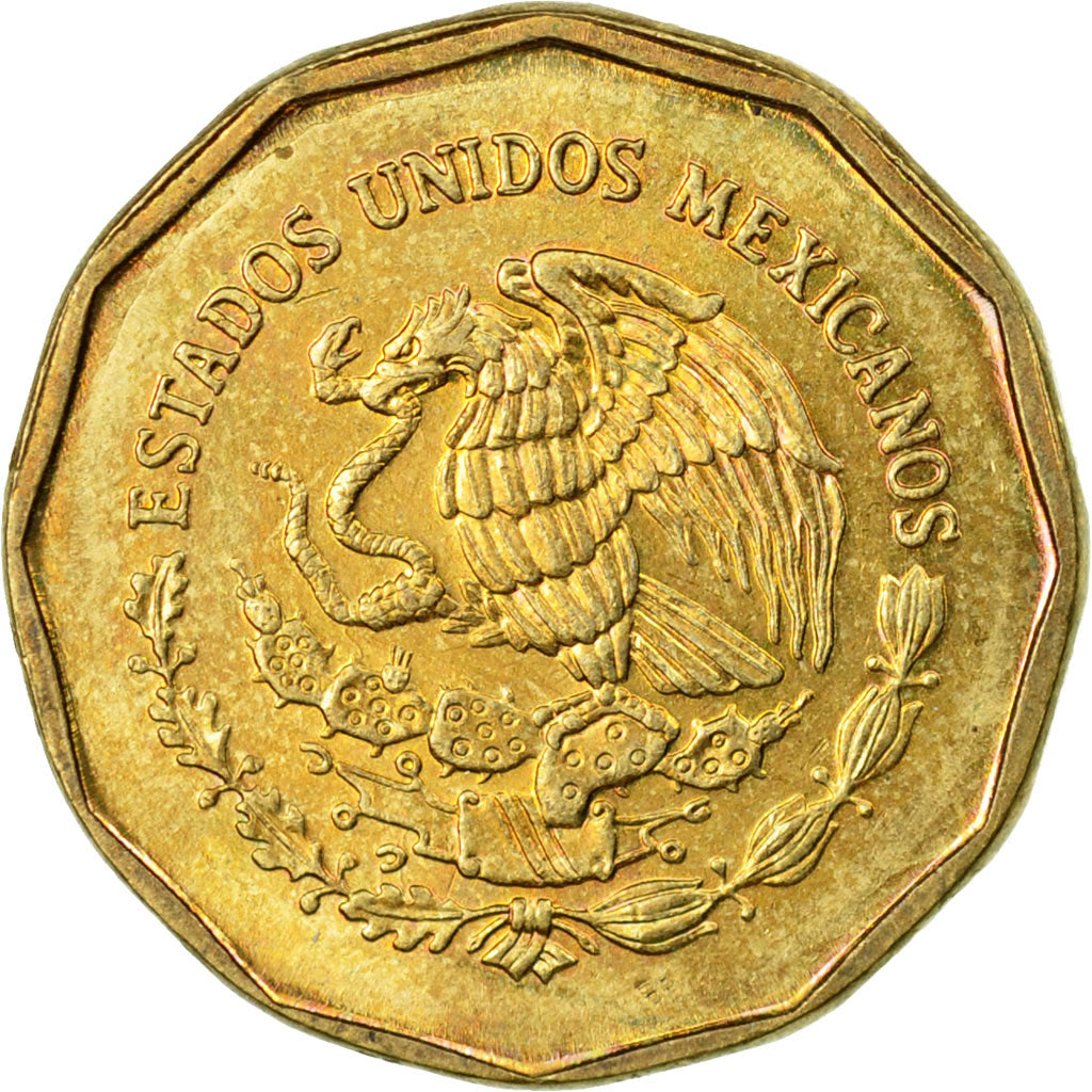 Moneta, Messico, 20 Centavos, 1995, Mexico City, BB, Alluminio-bronzo, KM:548