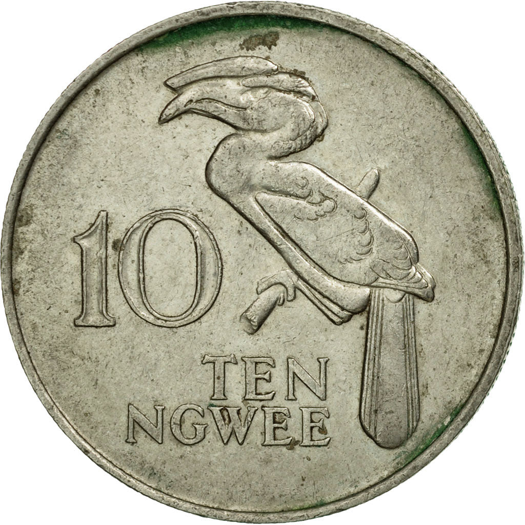 Moneta, Zambia, 10 Ngwee, 1968, British Royal Mint, MB, Rame-nichel-zinco, KM:12