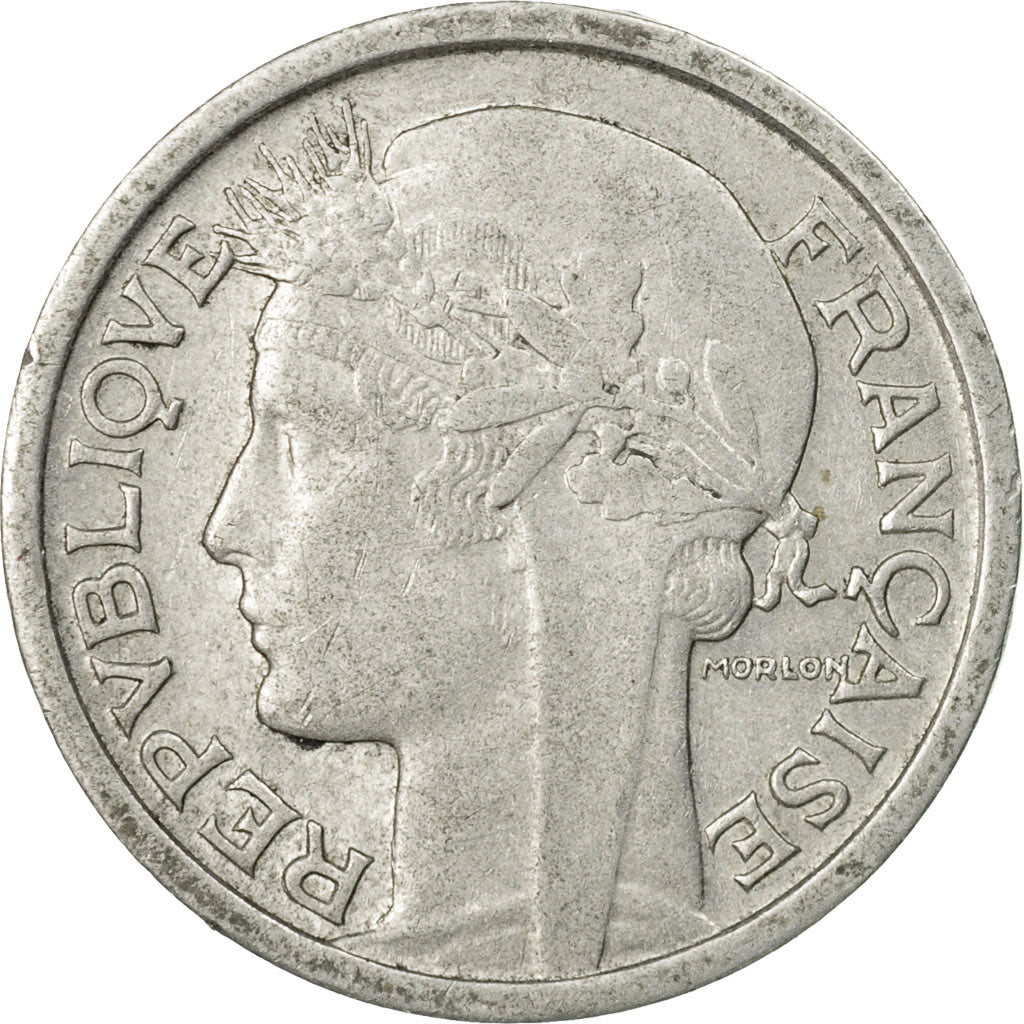 Munten, Frankrijk, Morlon, Franc, 1946, Beaumont - Le Roger, FR+, Aluminium