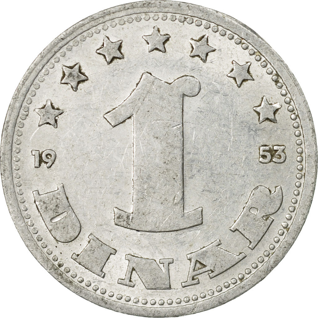 Moneta, Iugoslavia, Dinar, 1953, MB+, Alluminio, KM:30