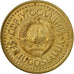 Moneta, Jugosławia, 5 Dinara, 1984, VF(20-25), Mosiądz niklowy, KM:88