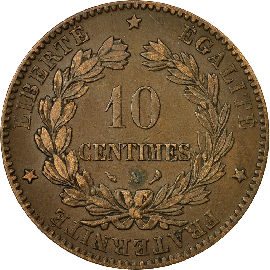 Monnaie, France, Cérès, 10 Centimes, 1897, Paris, TTB, Bronze, KM:815.1, Le