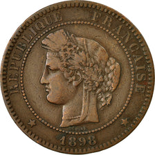 Coin, France, Cérès, 10 Centimes, 1898, Paris, EF(40-45), Bronze, KM:815.1, Le